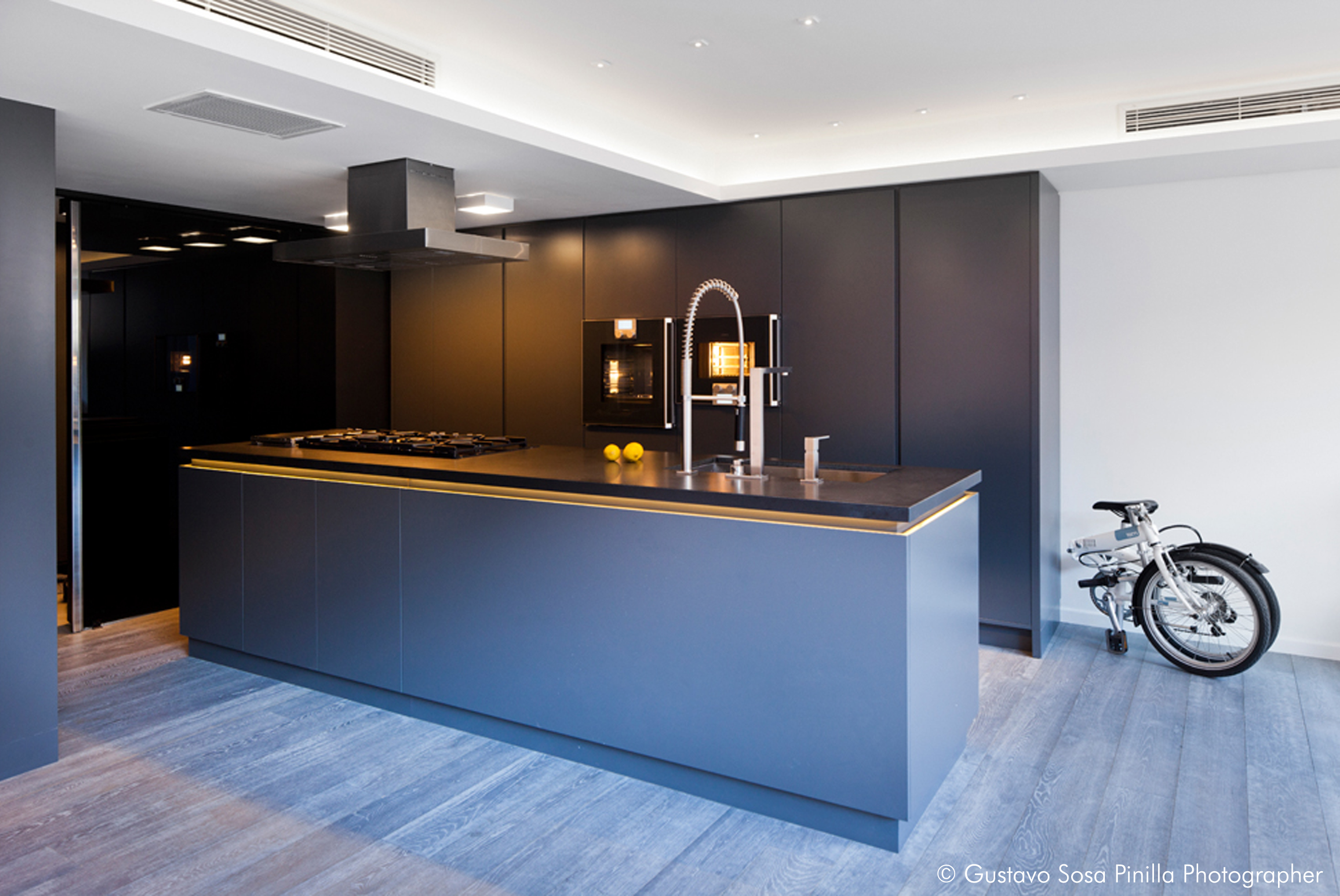 Kitchen Area - wood floor - Gascon Remy Architect